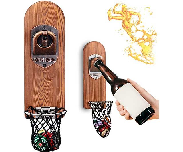 Abridor de Cerveza de Pared Magnético Retro con Colector de Tapas 0 (0)
