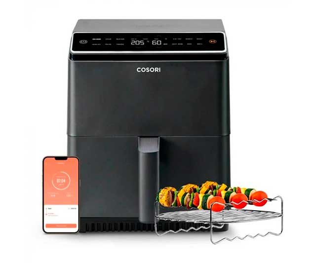 Cosori Dual Blaze Chef Edition Freidora de Aire 6.4L – Cocción Uniforme y sin Precalentar 0 (0)