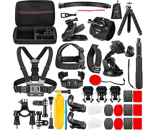 Múltiples accesorios para cámara Go Pro
