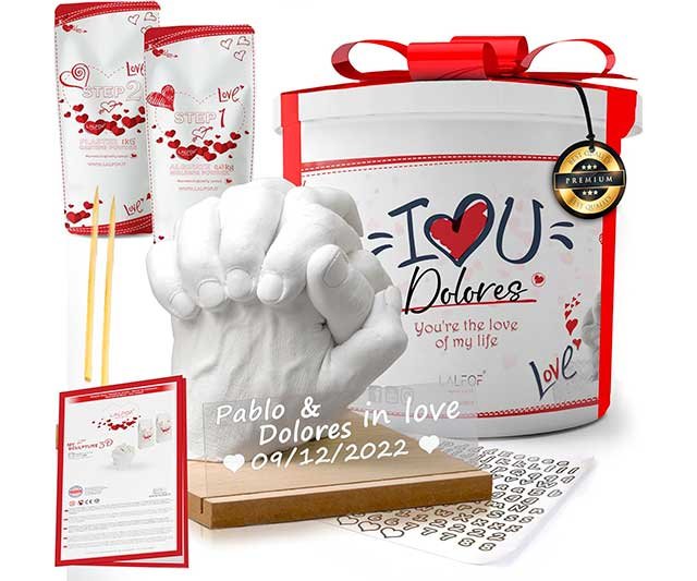 Lalfof Kit Manualidades Adultos: Crea un Recuerdo de Amor con el Molde de Manos en Escayola 0 (0)
