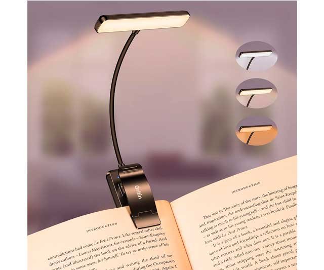Lámpara de Lectura Gritin 19 LED USB Recargable con 3 Modos y Protección Ocular 0 (0)