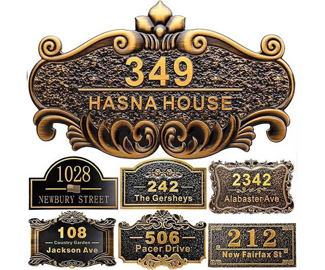Placa de Dirección de Casa Personalizada COQOFA: Estilo Vintage y Elegancia para tu Hogar 0 (0)