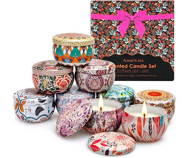 Set de Regalo de Velas Perfumadas (9 Piezas): Aromaterapia Relajante con Cera de Soja Natural 0 (0)