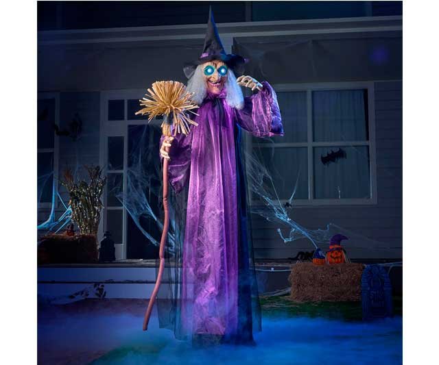 Bruja decoración Halloween de tamaño real