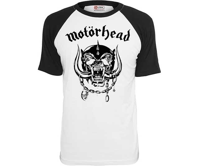 Camiseta de Motorhead blanca con mangas negras
