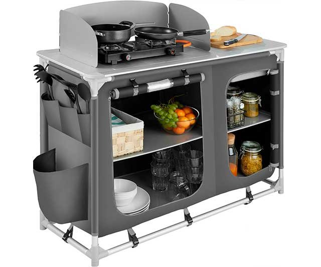 Cocina Camping Plegable TecTake® – Mesa y Almacenaje 0 (0)