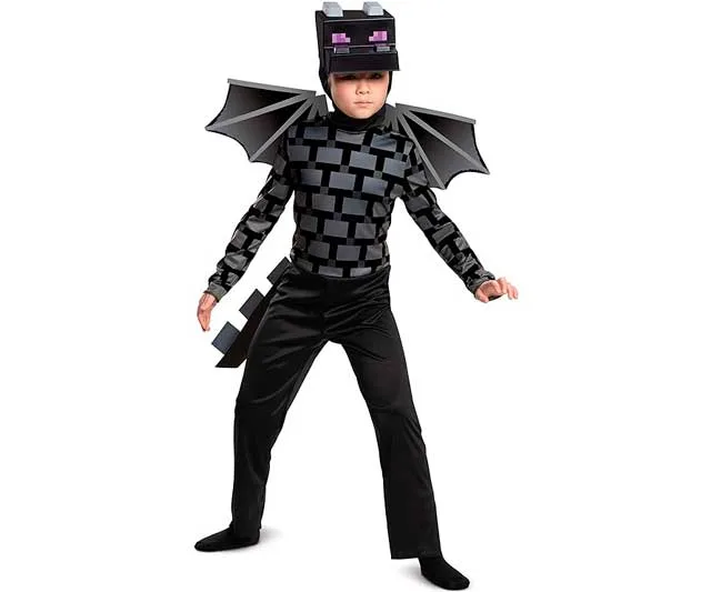 Disfraz de Minecraft Ender Dragón Negro para niños