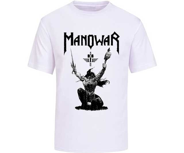 Camiseta Manowar en color blanco
