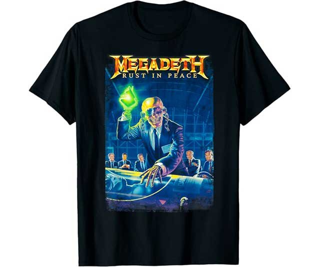 Camiseta de Megadeth del disco Rust in peace