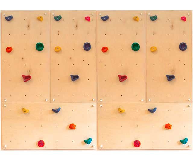 Muro de escalada con 25 presas para interiores