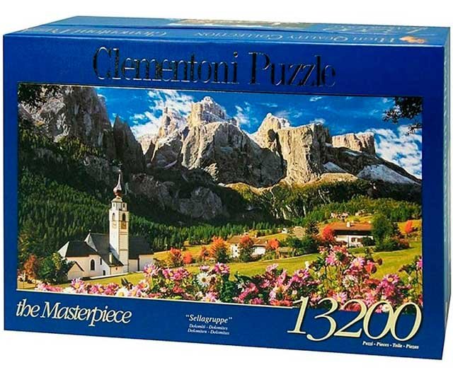 Puzzle de 13200 piezas de un paisa de naturaleza Los Dolomitas