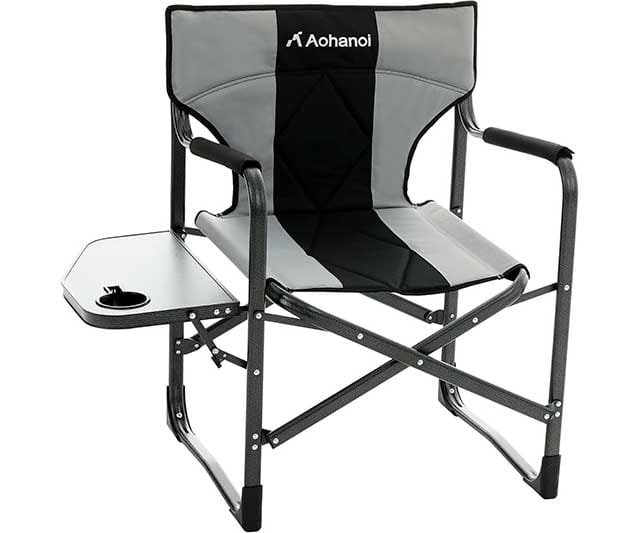 Silla de camping con mesa auxiliar