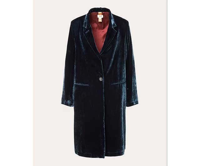 Abrigo de Terciopelo Elegante de Diega