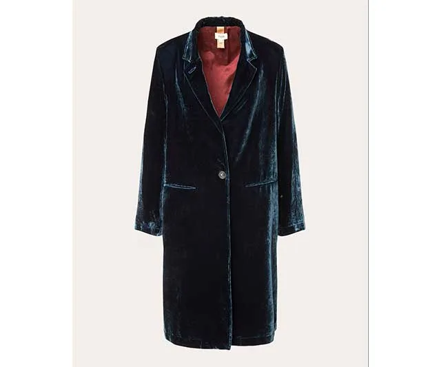 Abrigo de Terciopelo Elegante de Diega