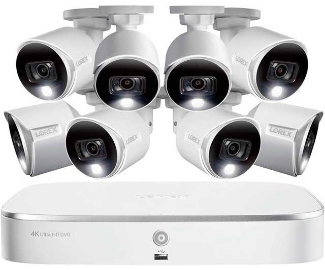 Sistema de Cámara de Seguridad 4K Lorex con Visión Nocturna y Detección de Movimiento