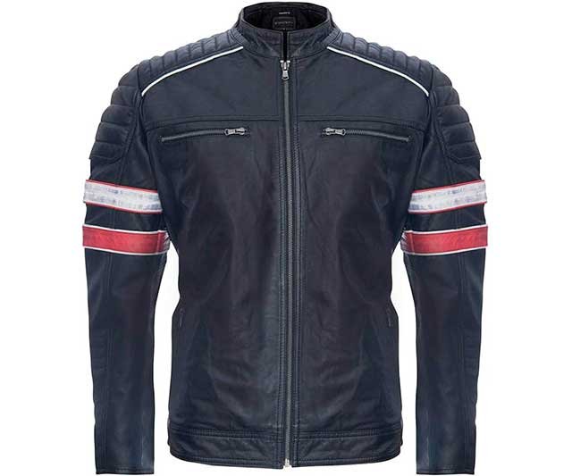 Cazadora de Cuero Motera Infinity Leather para Hombre