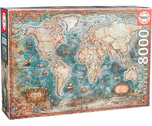 Puzzle de 8000 Piezas de Mapamundi histórico para Adultos