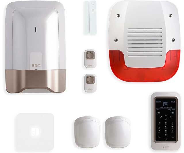 Sistema de seguridad de alarma inalámbrica con caja domótica