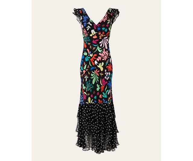 Vestido largo Ossy 100% seda estampado de Rixo