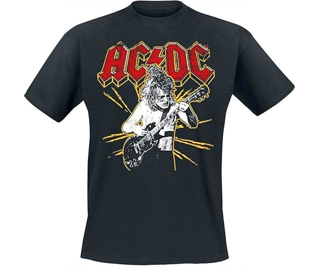 Camiseta AC/DC Back in Black con Angus Young Tocando sin Camiseta 0 (0)