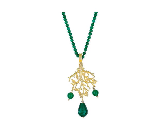 Isabel Guarch Collar Colección Formentor en oro amarillo de 18 quilates con jade natural 0 (0)