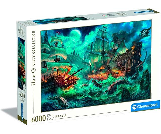 Puzzle Clementoni de 6000 Piezas Paisaje Batalla Naval Mar y Barco Pirata 0 (0)