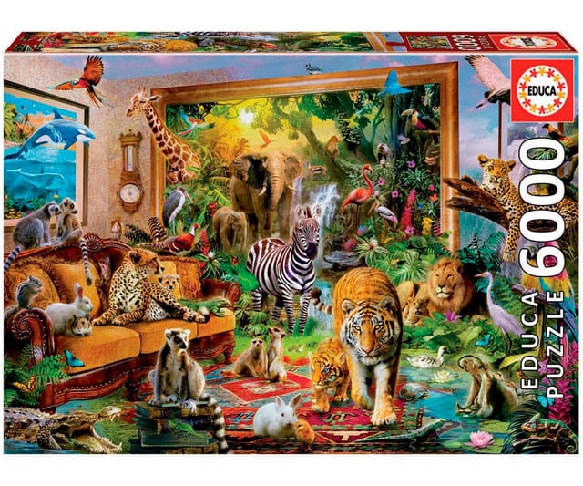 Puzzle de 6000 Piezas Entrando en la Habitación con Animales