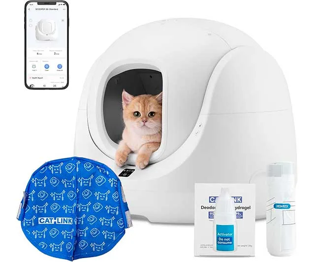 Catlink Baymax: Arenero Autolimpiable, Limpieza Fácil y Salud para tu Gato