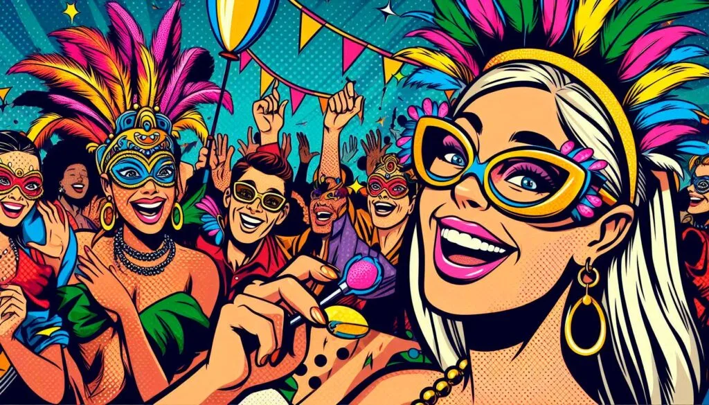 a group of people wearing masks and smiling