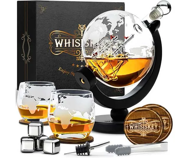 Set de Regalo WHISISKEY Premium: Decantador de Whisky con Vasos y Accesorios de Lujo 0 (0)