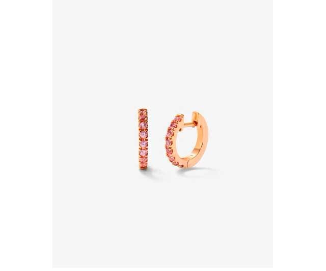 Pendientes de Aro de Oro Rosa 18K con Zafiros: Elegancia para los Más Pequeños 0 (0)