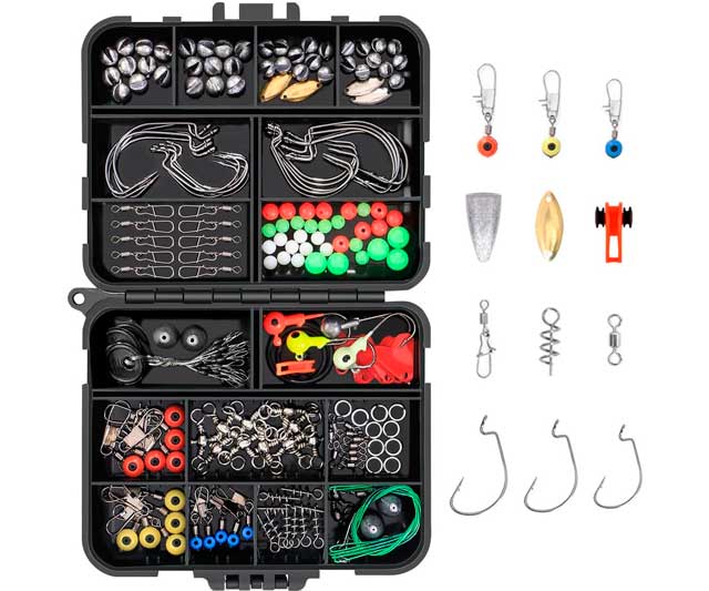 caja-con-anzuelos-de-pesca Kit Pesca Vicloon 191 Piezas