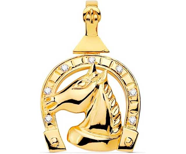 colgante-oro-18k-cabeza-caballo Colgante Oro 18k Cabeza Caballo