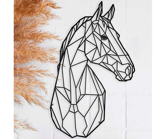 decoracion-metal-caballo Escultura Caballo Acero para Pared