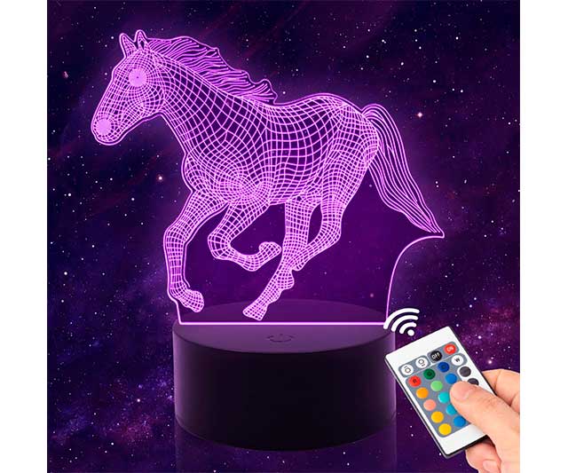 lampara-led-caballo Lámpara Nocturna 3D Caballos