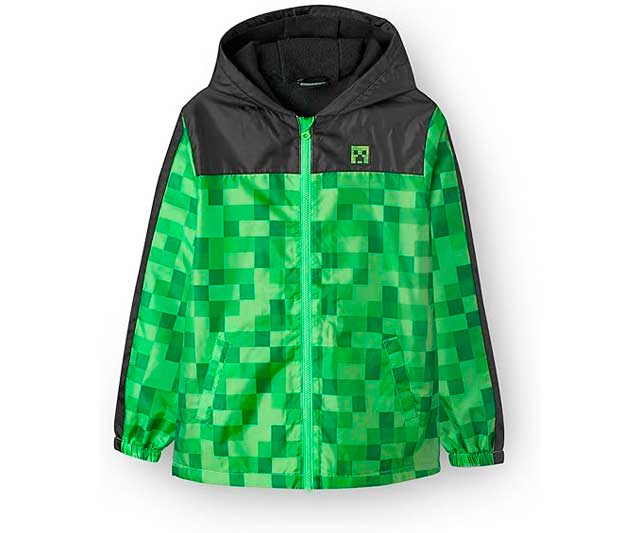 abrigo-minecraft Chaqueta Impermeable Minecraft Creeper