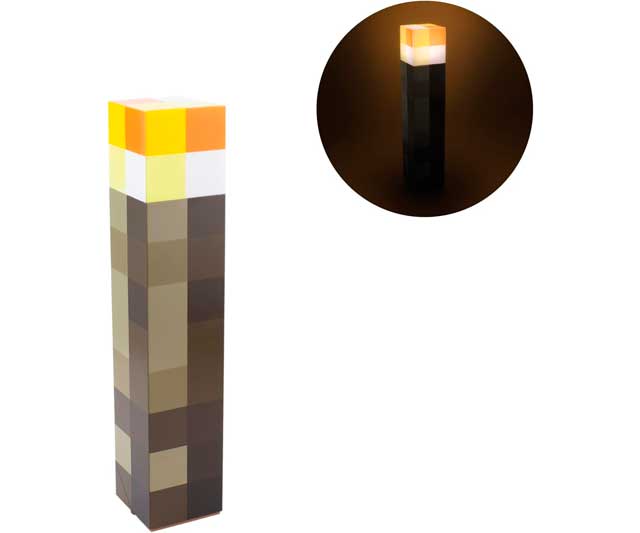 luz-antorcha-minecraft Lámpara Minecraft antorcha