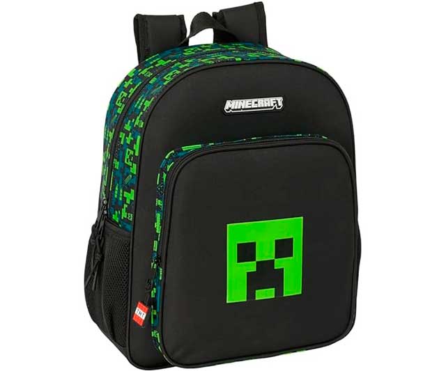 mochila-minecraft Mochila Minecraft en color verde