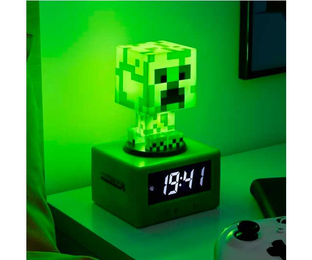 reloj-despertador-minecraft-creeper Reloj despertador de Minecraft Creeper