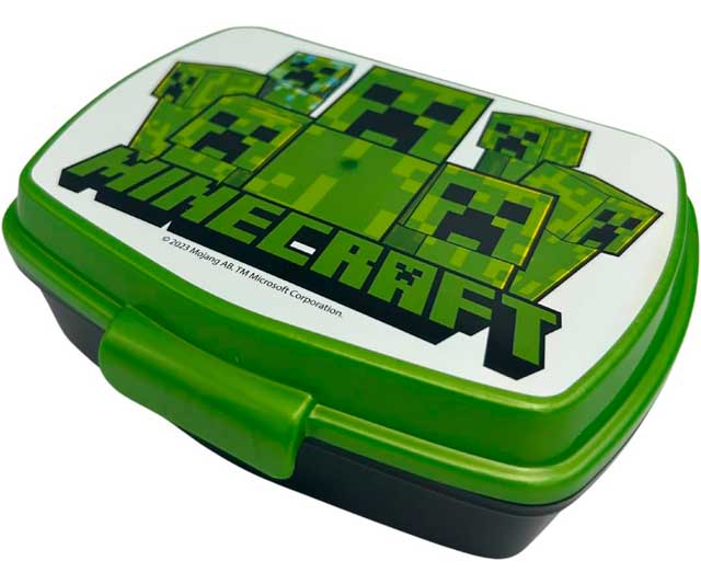 sandwichera-minecraft Sandwichera Minecradt en color verde