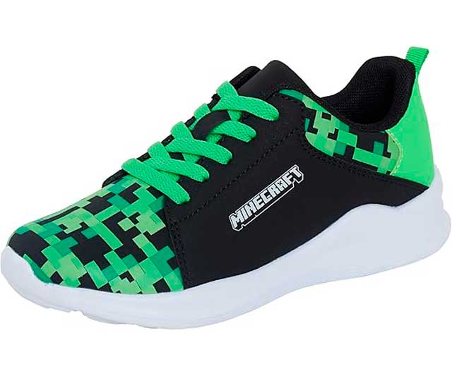 zapatillas-minecraft Zapatillas Minecraft Creeper para Niños