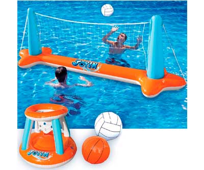 juego-volebol-piscina-joyin Juego de Voleibol Inflable para Piscina JOYIN<br />